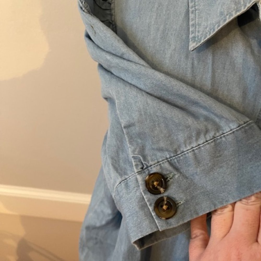 Chambray Button Up Top - image 2